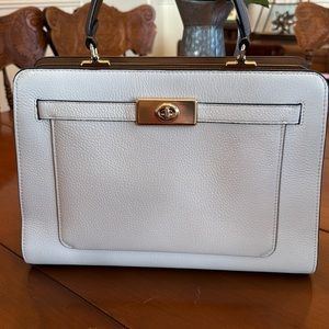 Cream and white Coach bag